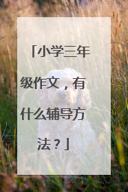 小学三年级作文，有什么辅导方法？