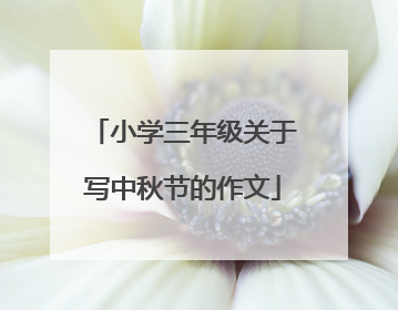 小学三年级关于写中秋节的作文