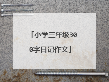 小学三年级300字日记作文