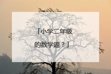 小学二年级的数学题?