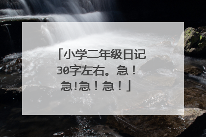 小学二年级日记30字左右。急！急!急！急！