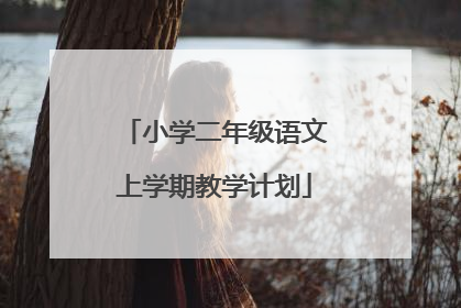 小学二年级语文上学期教学计划