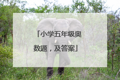 小学五年级奥数题，及答案