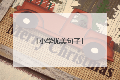 小学优美句子