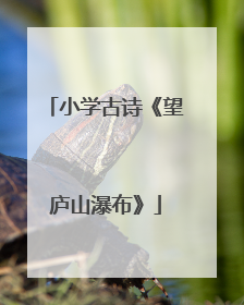 小学古诗《望庐山瀑布》