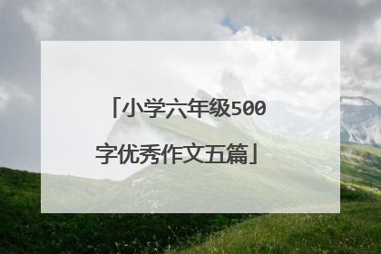 小学六年级500字优秀作文五篇