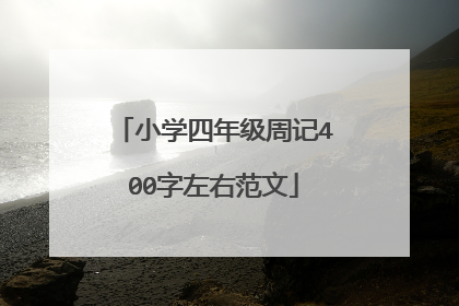 小学四年级周记400字左右范文