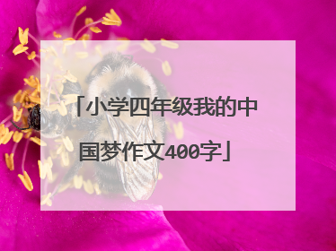 小学四年级我的中国梦作文400字