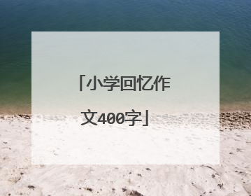 小学回忆作文400字