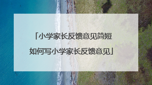 小学家长反馈意见简短 如何写小学家长反馈意见