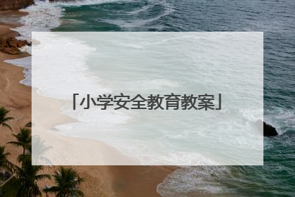 小学安全教育教案