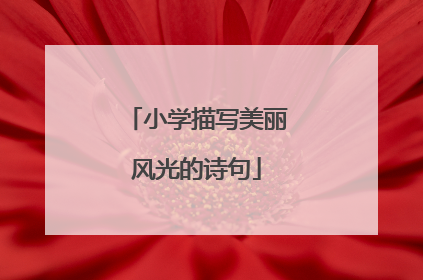 小学描写美丽风光的诗句