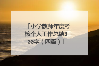 小学教师年度考核个人工作总结300字（四篇）