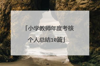 小学教师年度考核个人总结10篇