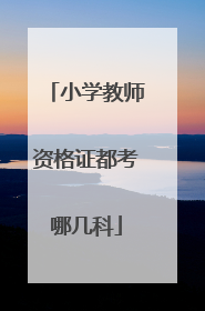 小学教师资格证都考哪几科