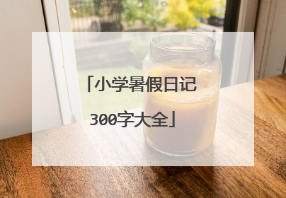 小学暑假日记300字大全