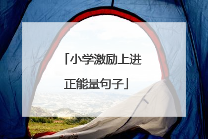 小学激励上进正能量句子