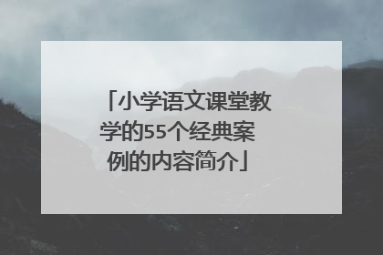 小学语文课堂教学的55个经典案例的内容简介