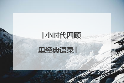 小时代四顾里经典语录