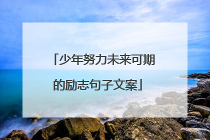 少年努力未来可期的励志句子文案