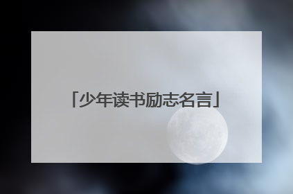 少年读书励志名言