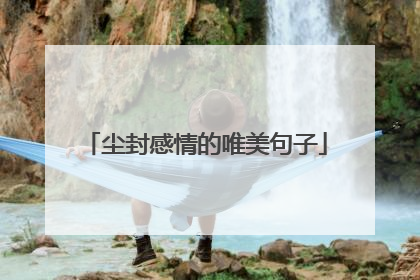 尘封感情的唯美句子