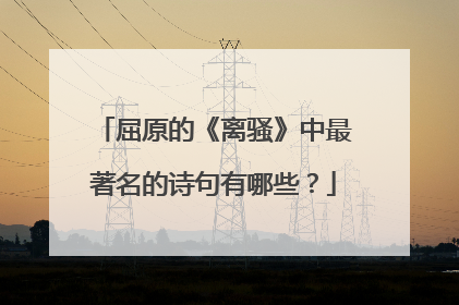 屈原的《离骚》中最著名的诗句有哪些？