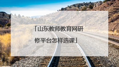 山东教师教育网研修平台怎样选课