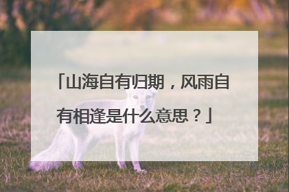 山海自有归期,风雨自有相逢是什么意思?