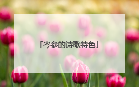 岑参的诗歌特色