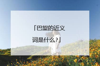 巴望的近义词是什么?