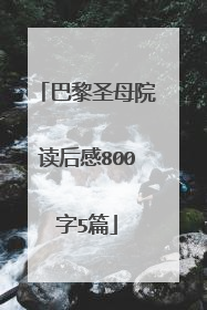 巴黎圣母院读后感800字5篇