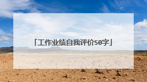 工作业绩自我评价50字