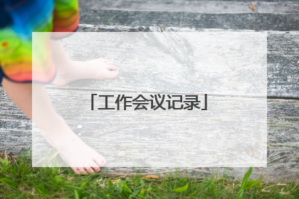 工作会议记录