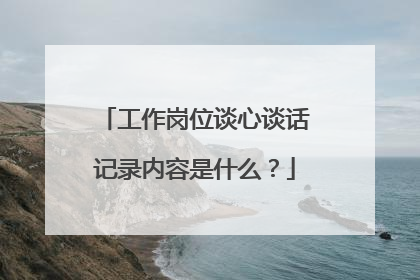 工作岗位谈心谈话记录内容是什么？