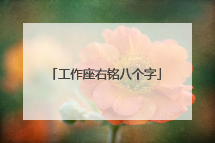 工作座右铭八个字