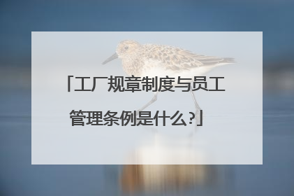 工厂规章制度与员工管理条例是什么?