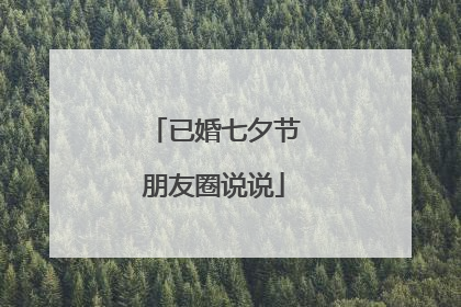 已婚七夕节朋友圈说说