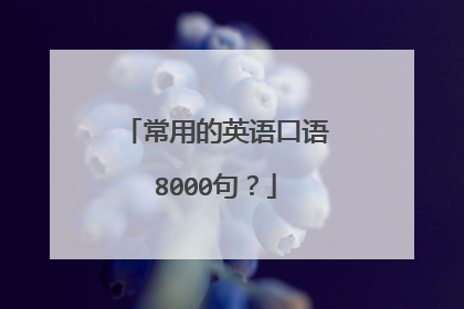 常用的英语口语8000句？