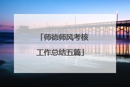 师德师风考核工作总结五篇