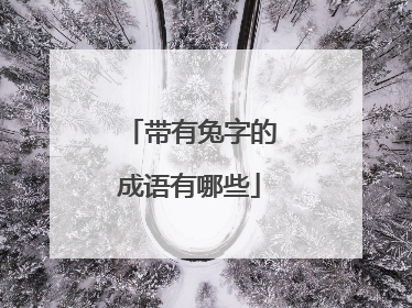 带有兔字的成语有哪些