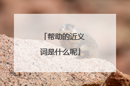 帮助的近义词是什么呢