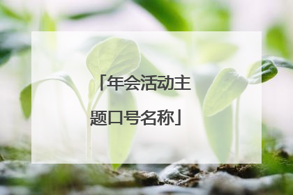 年会活动主题口号名称