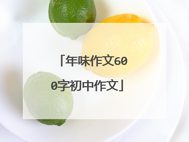 年味作文600字初中作文