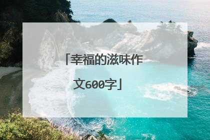 幸福的滋味作文600字