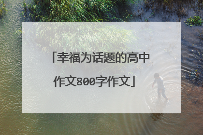 幸福为话题的高中作文800字作文