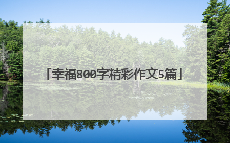 幸福800字精彩作文5篇