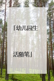 幼儿园生活随笔