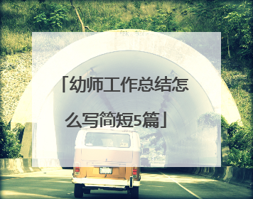 幼师工作总结怎么写简短5篇