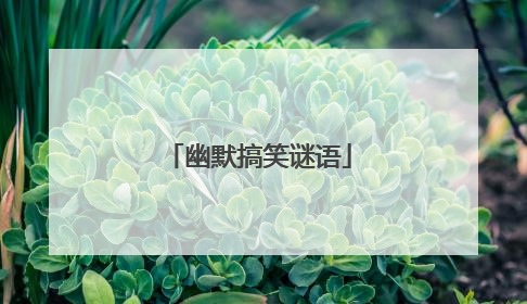 幽默搞笑谜语